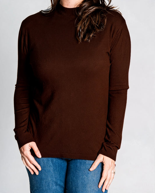 Sweater Cuello Alto Gema Chocolate