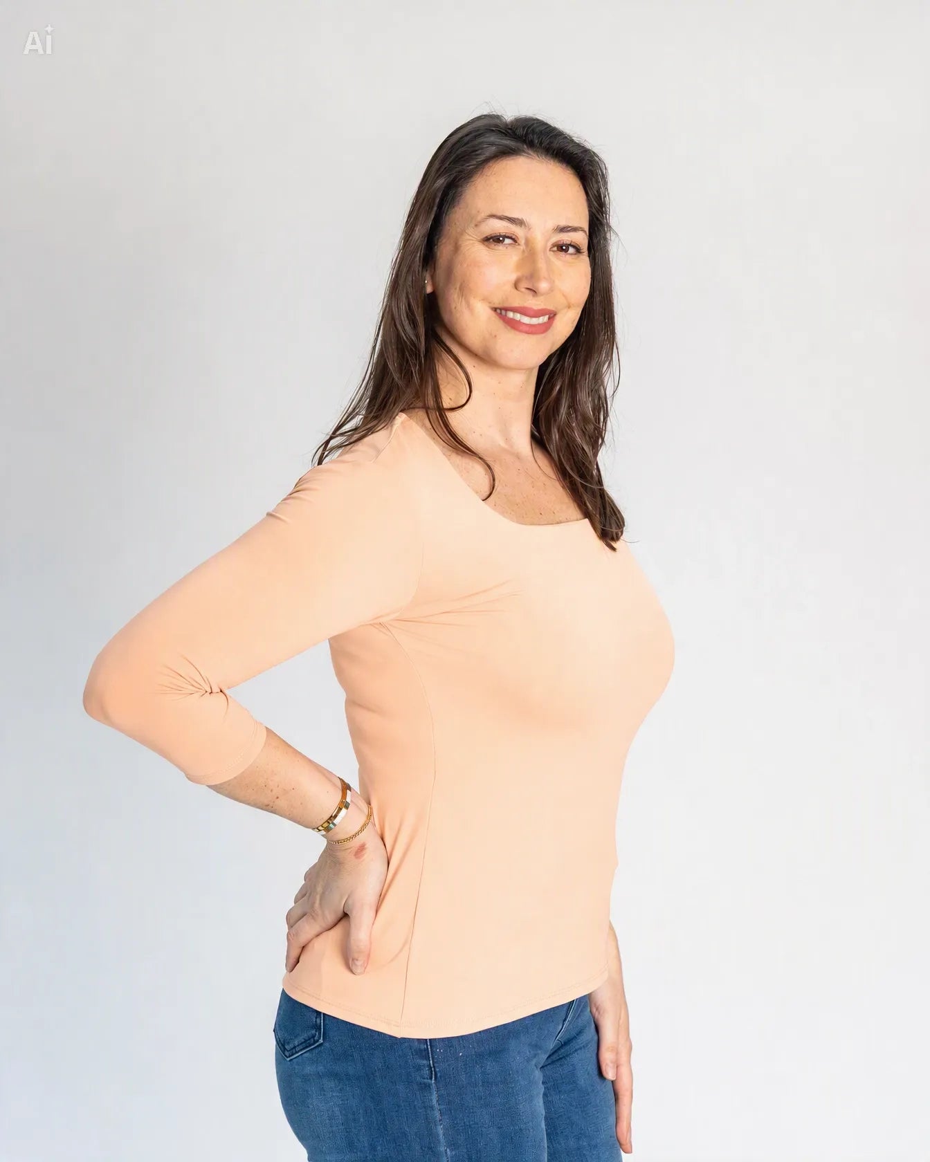 Polera Básica Carolina Damasco