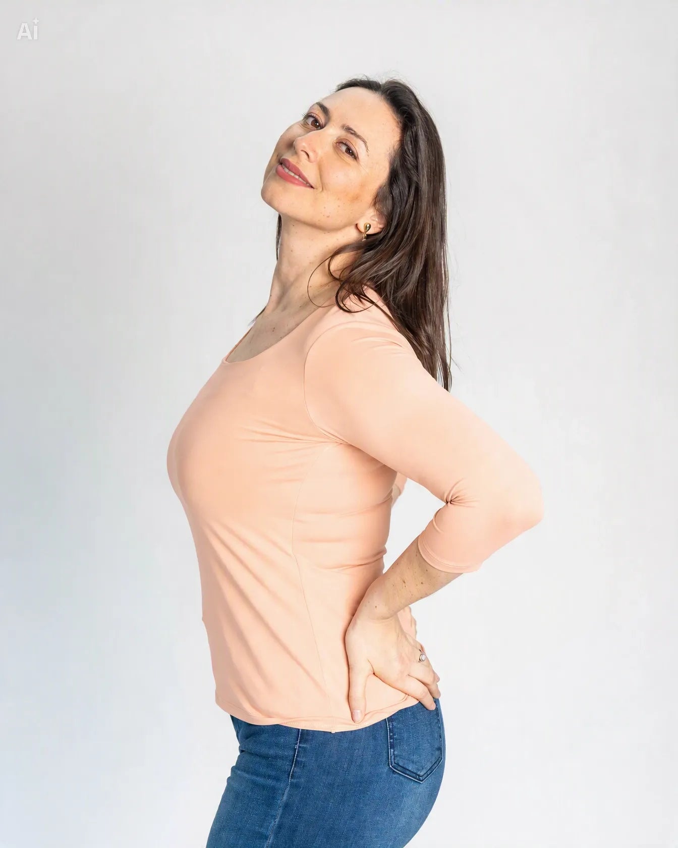 Polera Básica Carolina Damasco