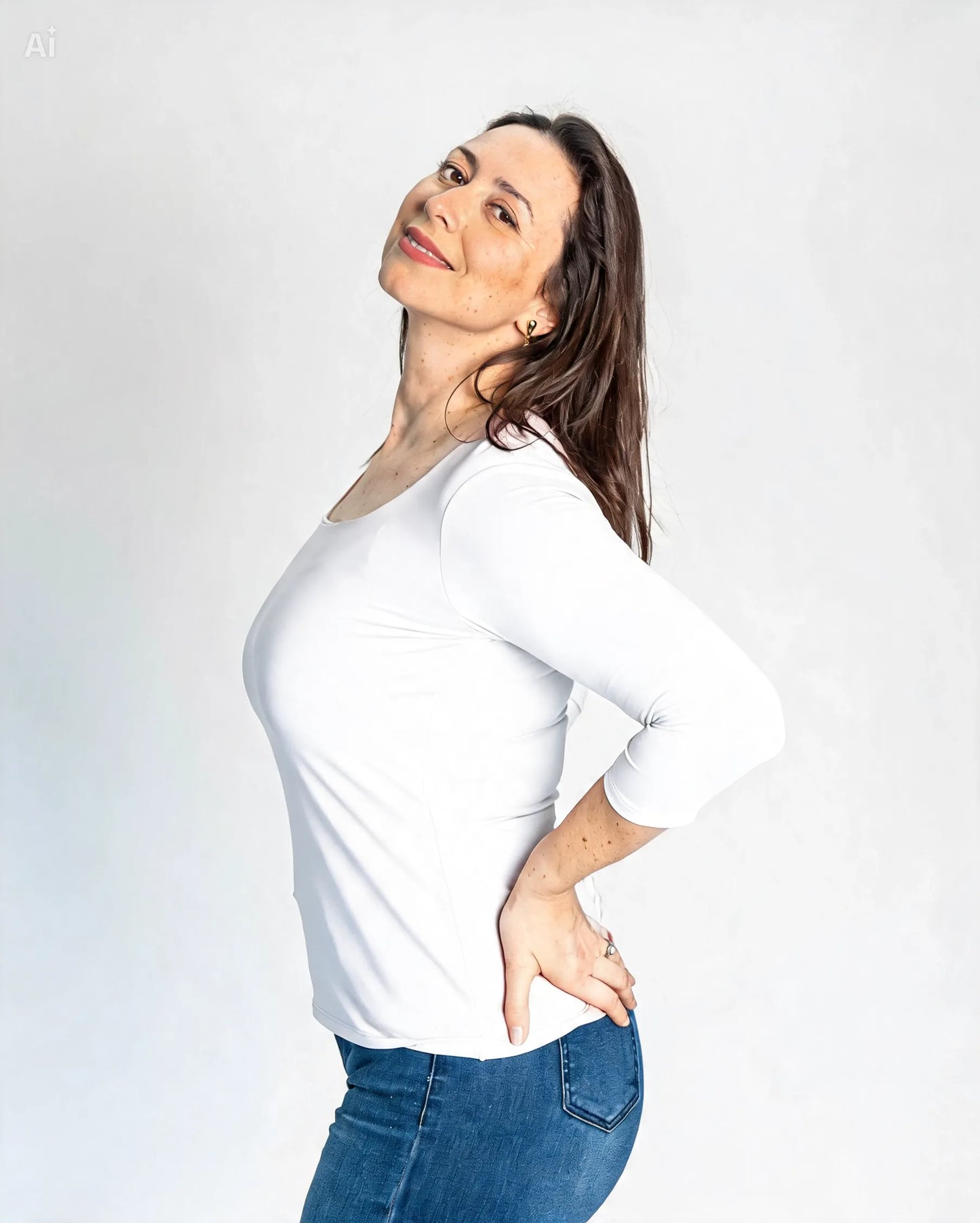 Polera Básica Carolina Blanca