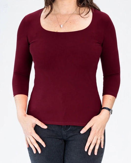 Polera Básica Carolina Burdeo
