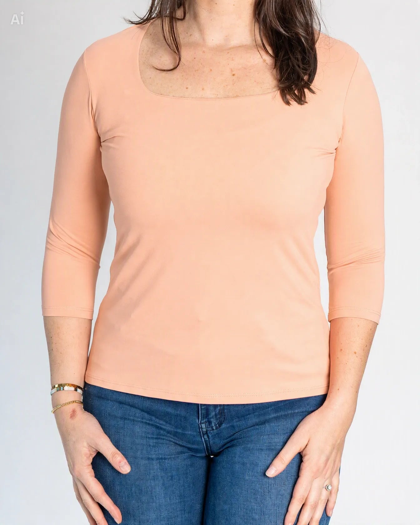 Polera Básica Carolina Damasco