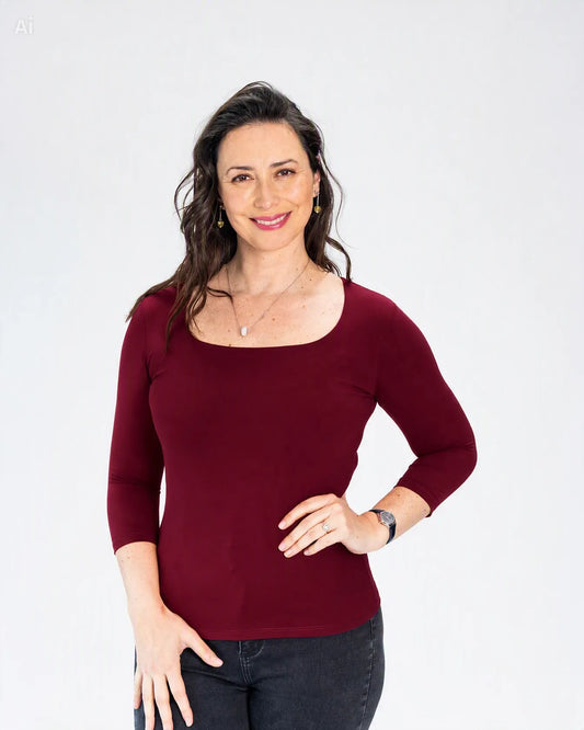 Polera Básica Carolina Burdeo
