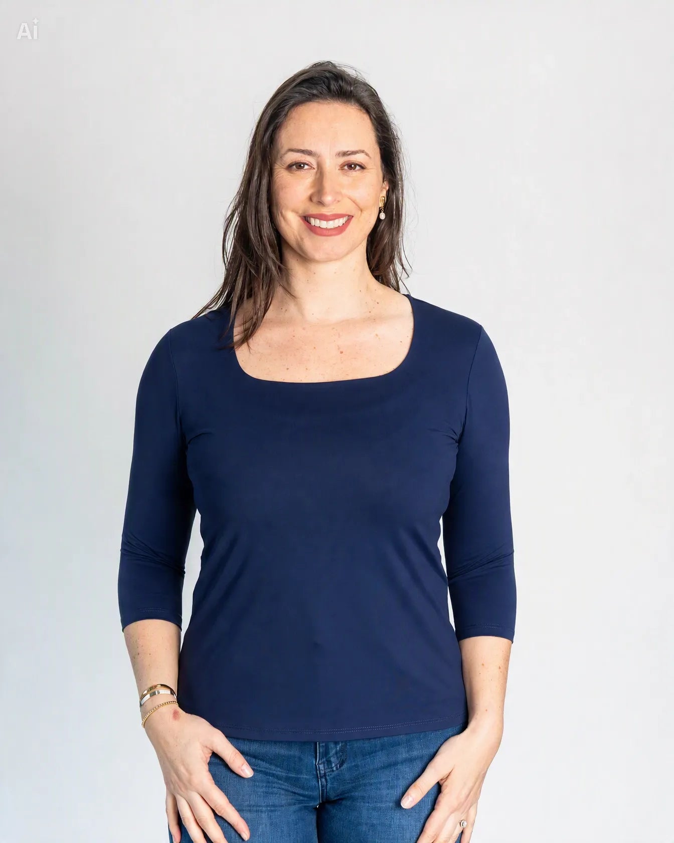 Polera Básica Carolina Azul