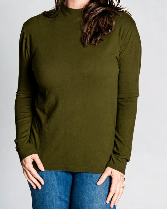 Sweater Cuello Alto Gema Verde