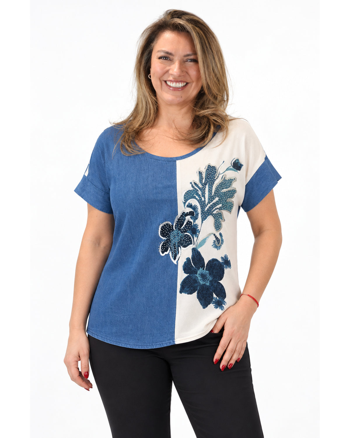 Polera Duo Flor Silver