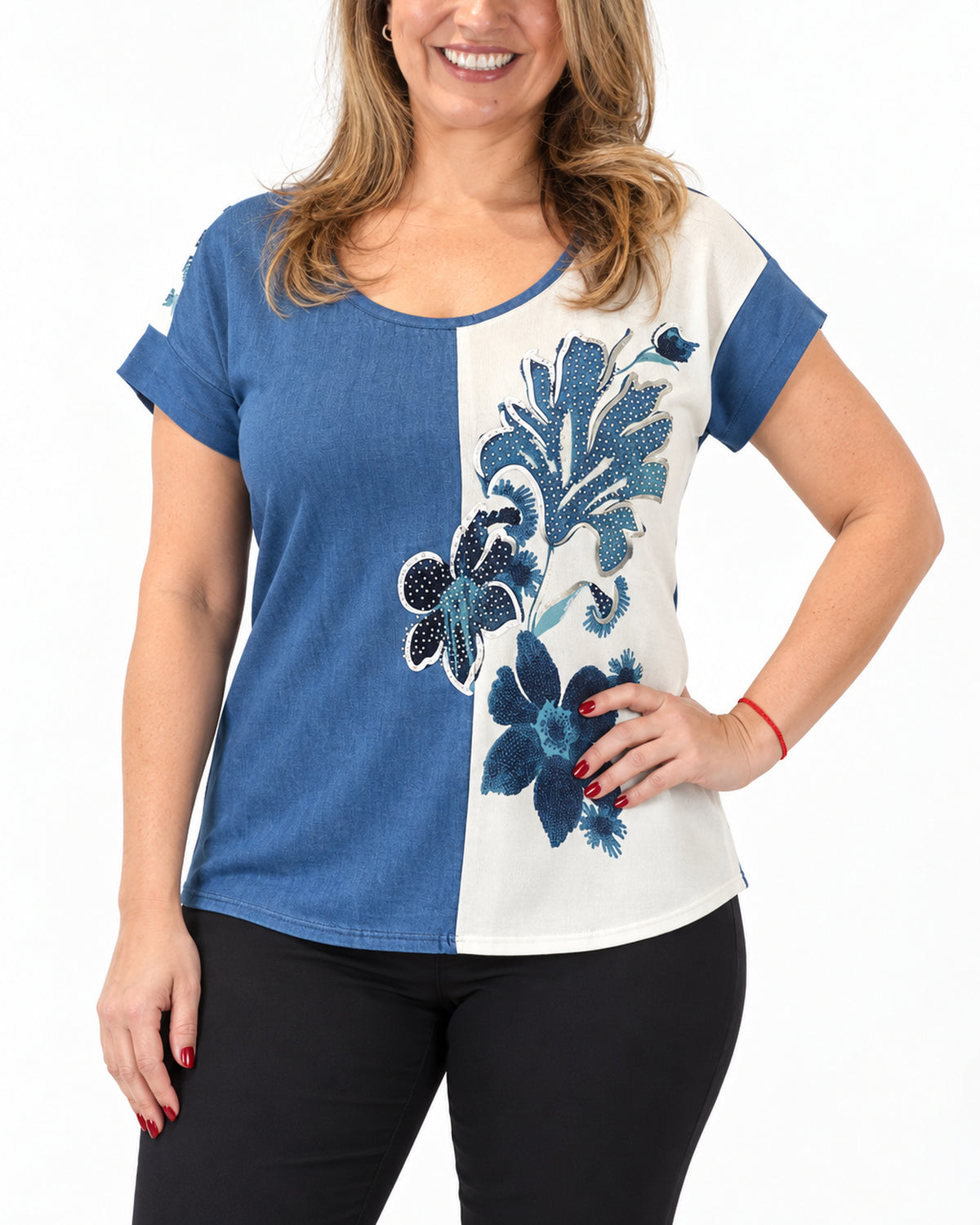 Polera Duo Flor Silver