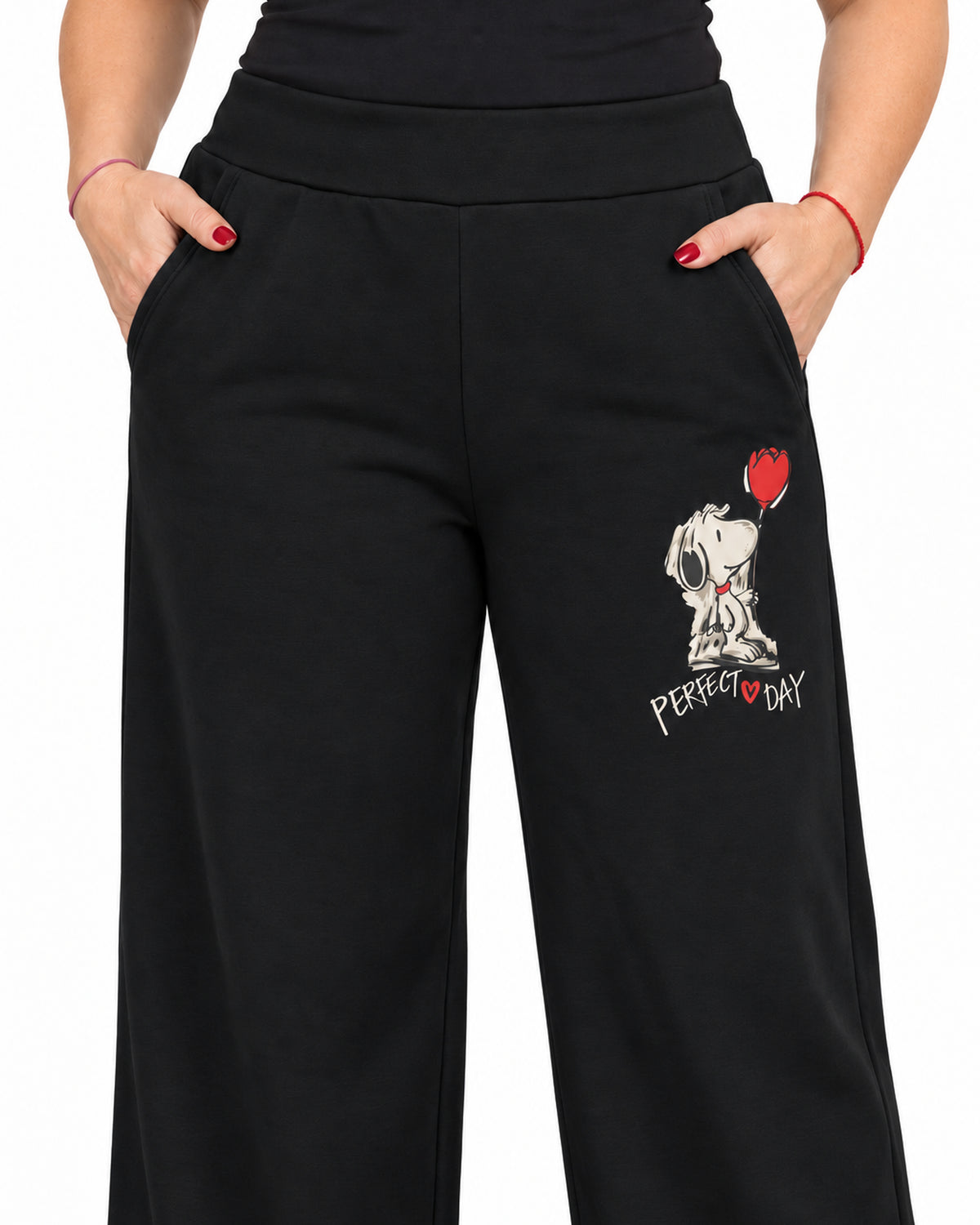 Pantalón Buzo Snoopy Negro