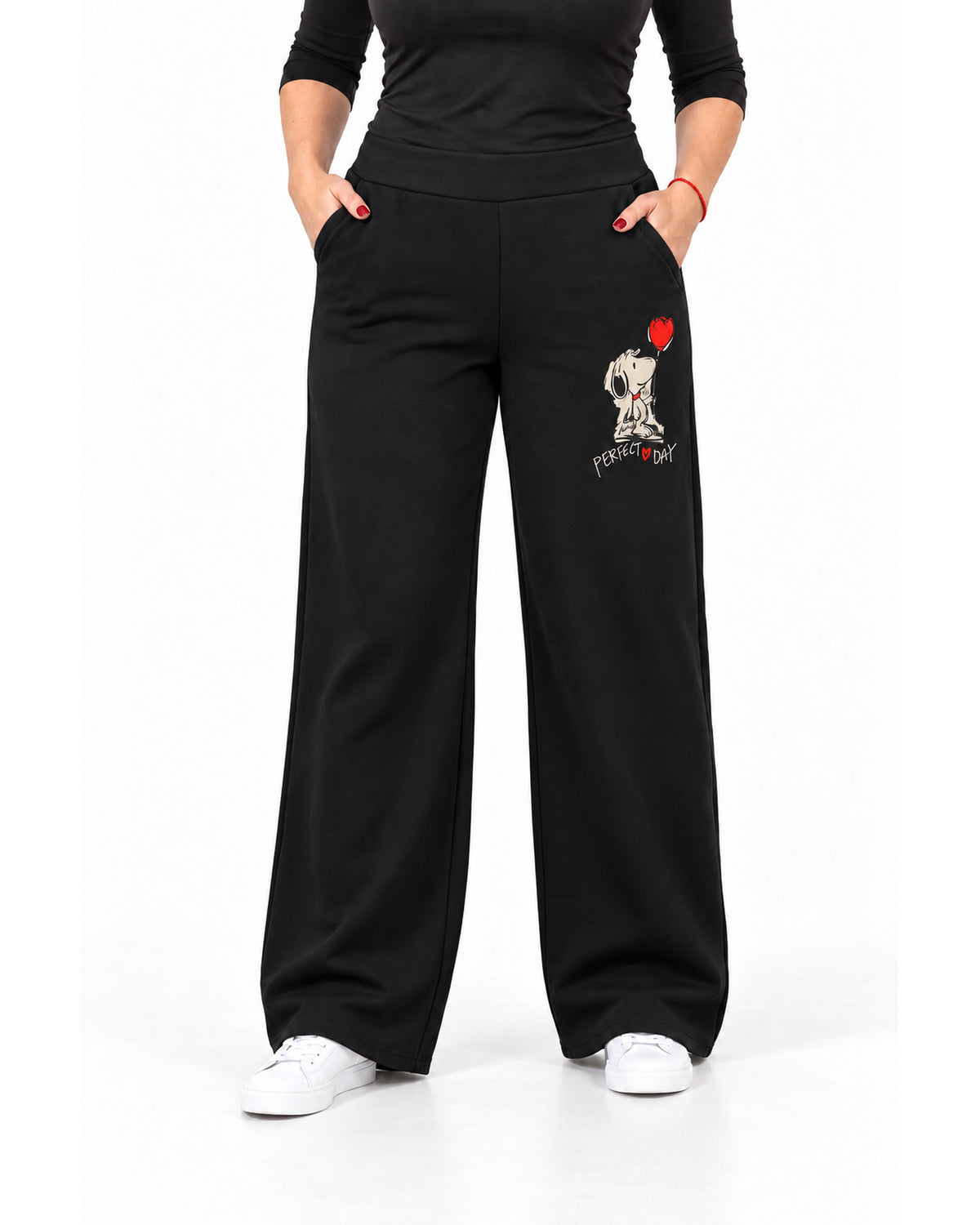 Pantalón Buzo Snoopy Negro