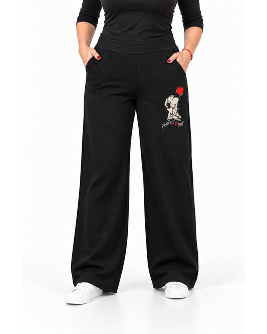 Pantalón Buzo Snoopy Negro
