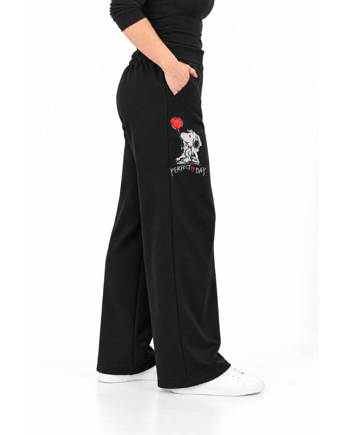 Pantalón Buzo Snoopy Negro