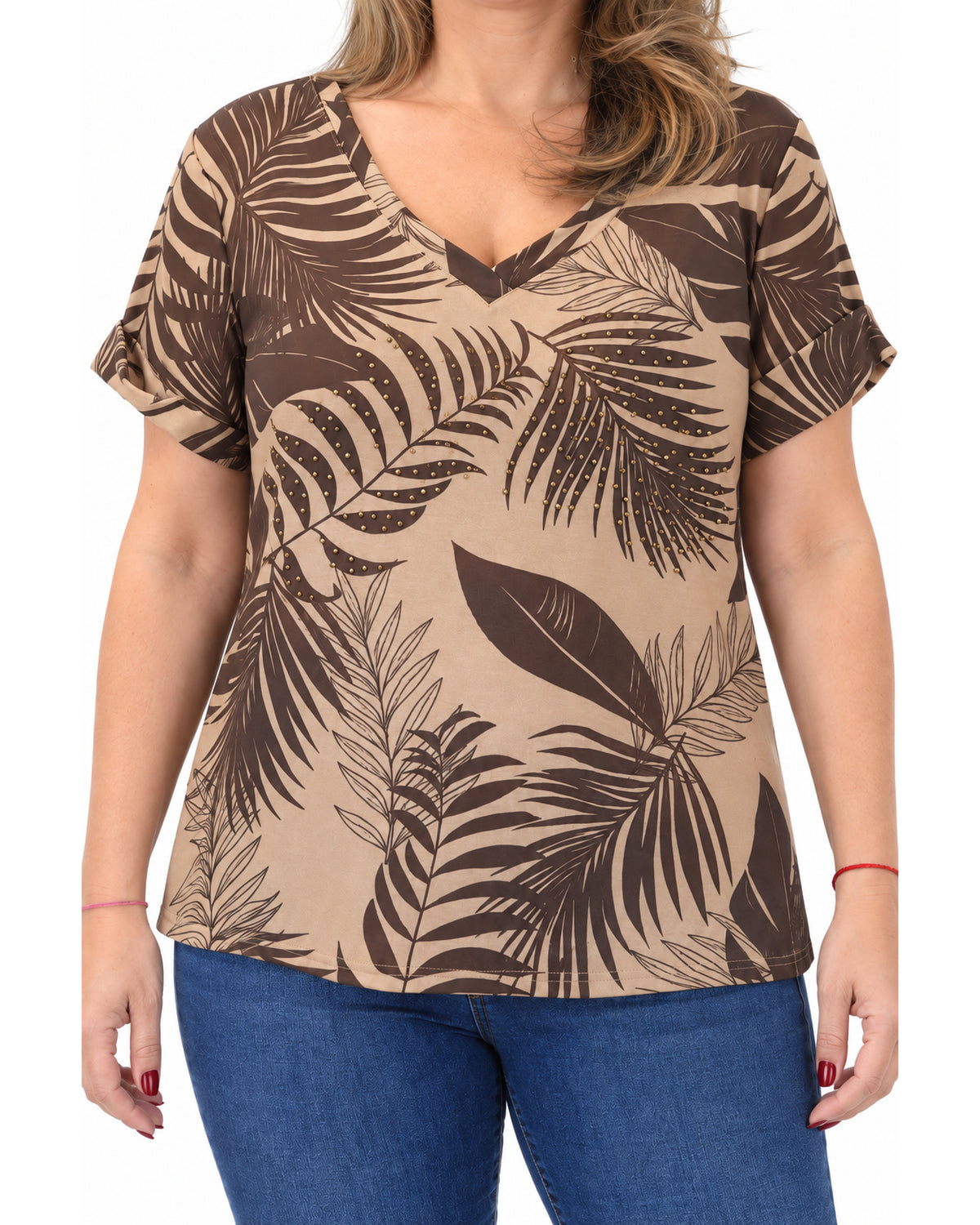 Blusa Estampada Luisa Beige
