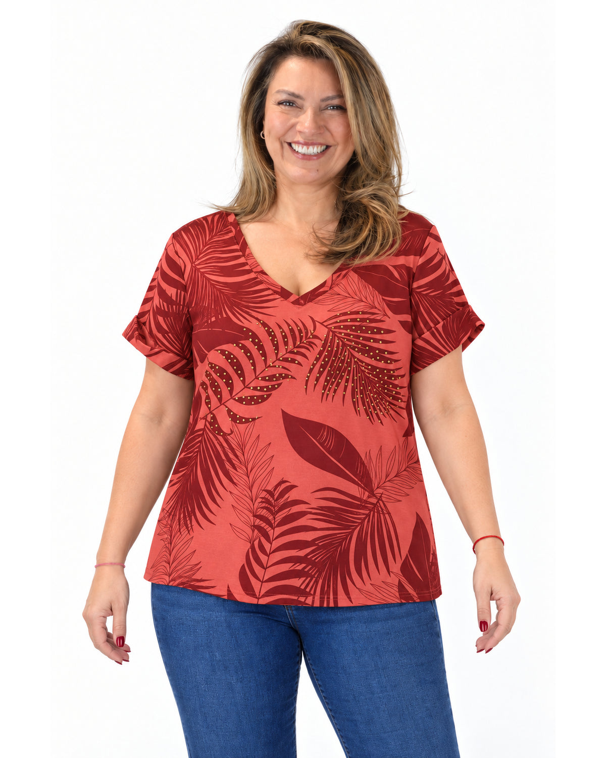 Blusa Estampado Luisa Terracota