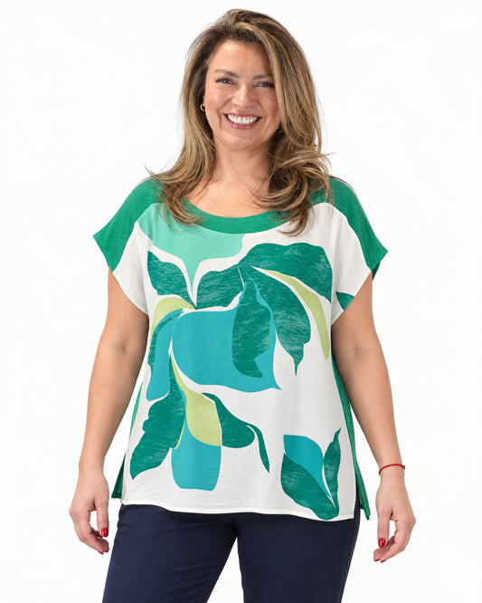 Polera Sonia Verde Turquesa