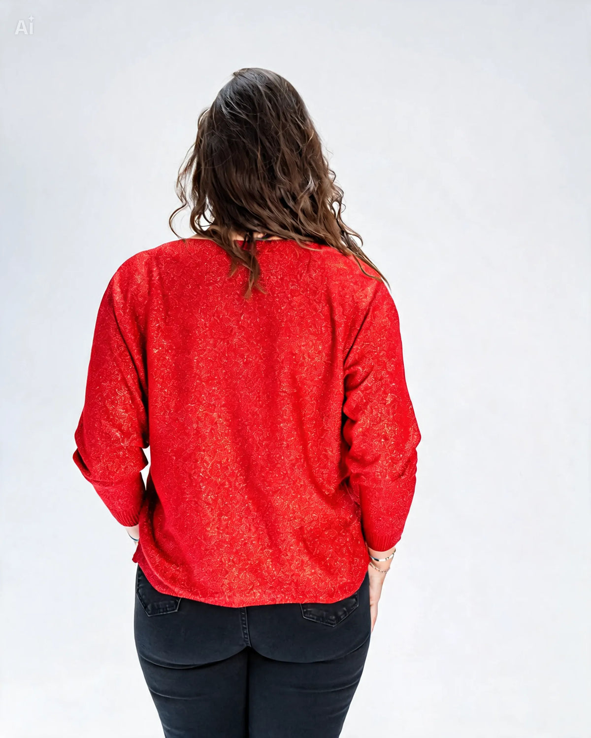 Sweater Caroline Lurex Rojo