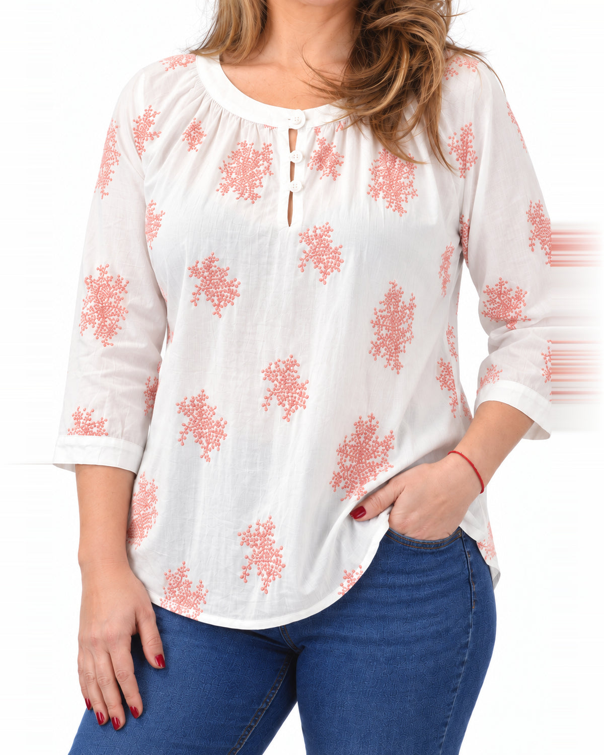 Blusa Lilian Bordada Rosada
