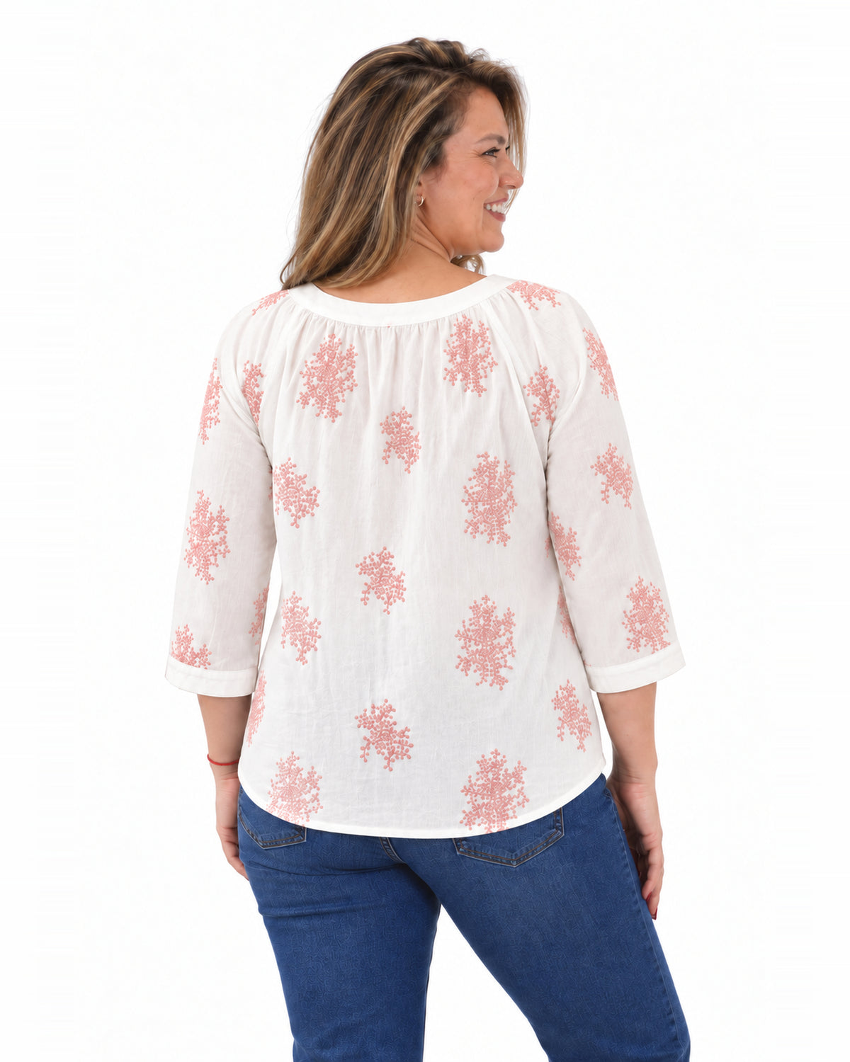 Blusa Lilian Bordada Rosada