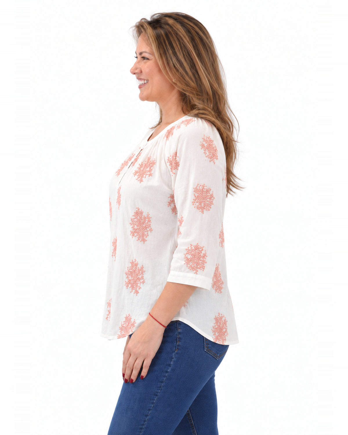 Blusa Lilian Bordada Rosada
