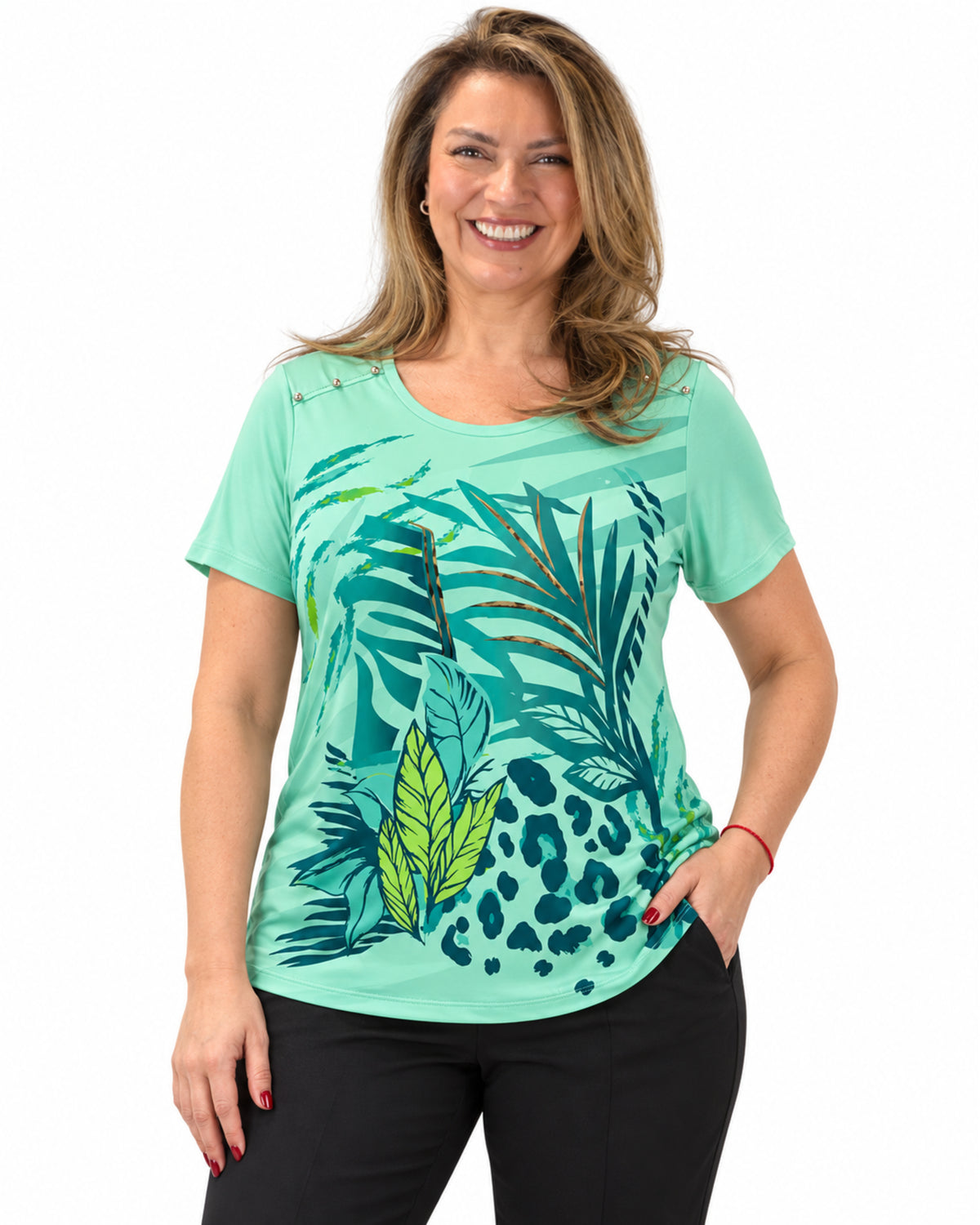 Polera Jungle Turquesa