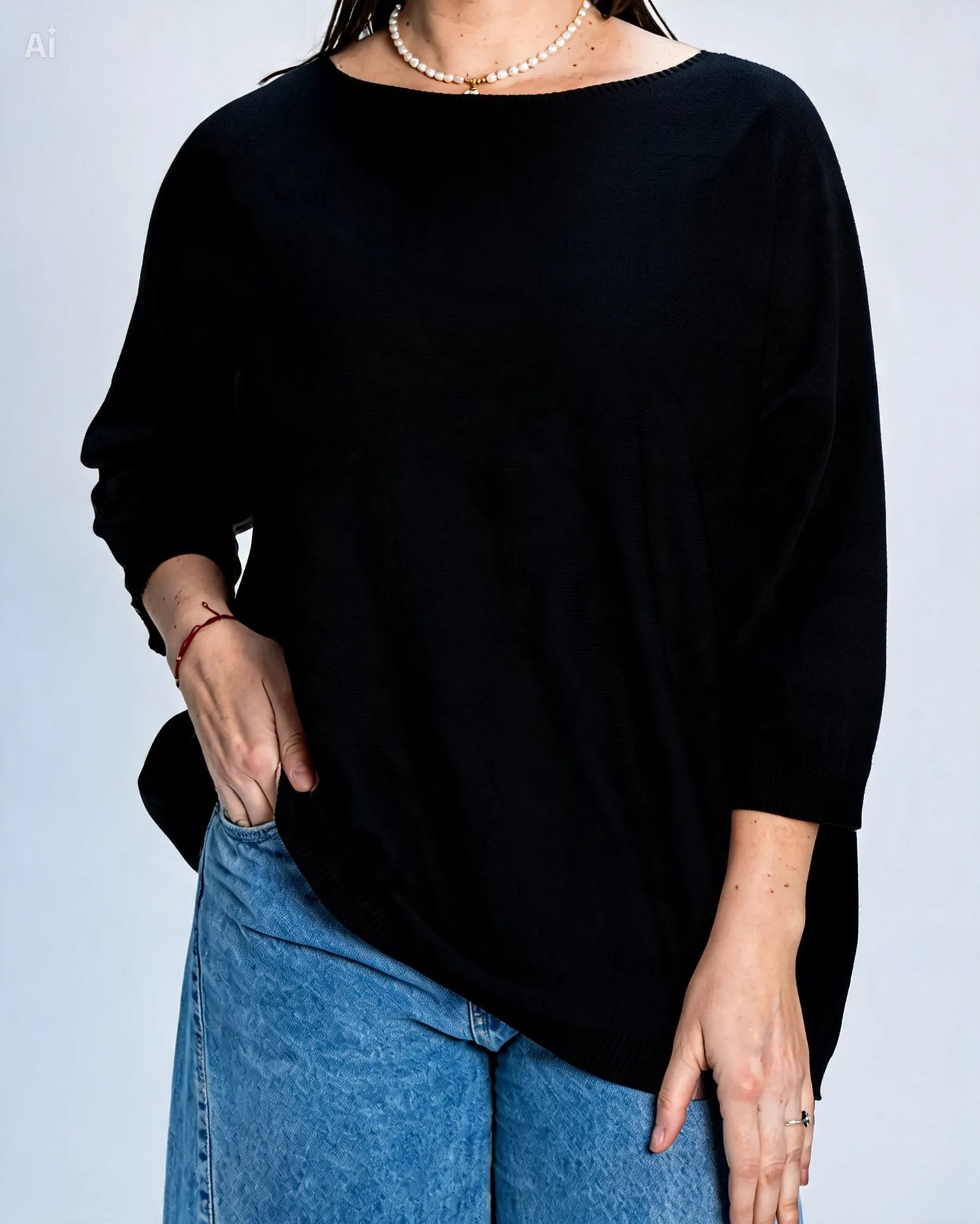 Sweater Liso Mery Negro