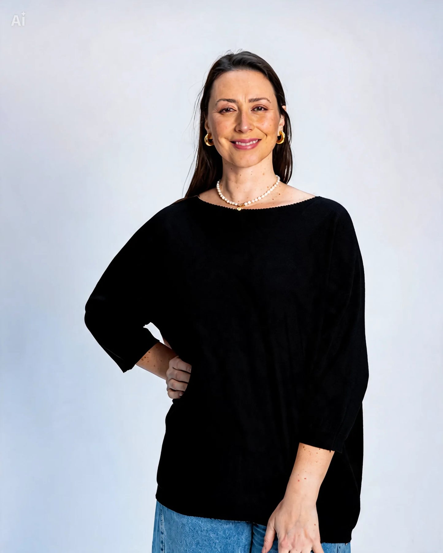 Sweater Liso Mery Negro