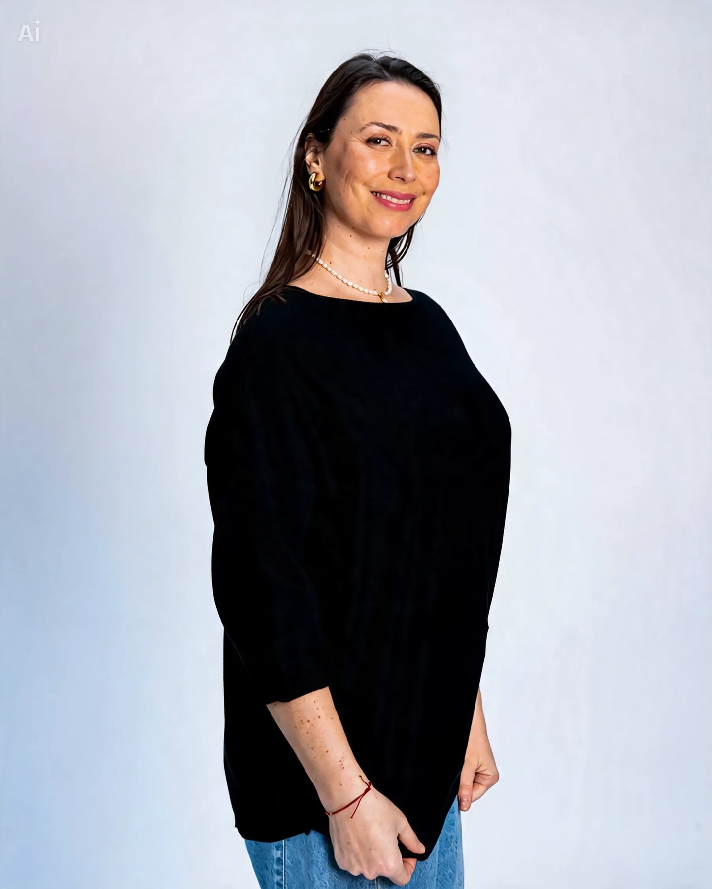 Sweater Liso Mery Negro