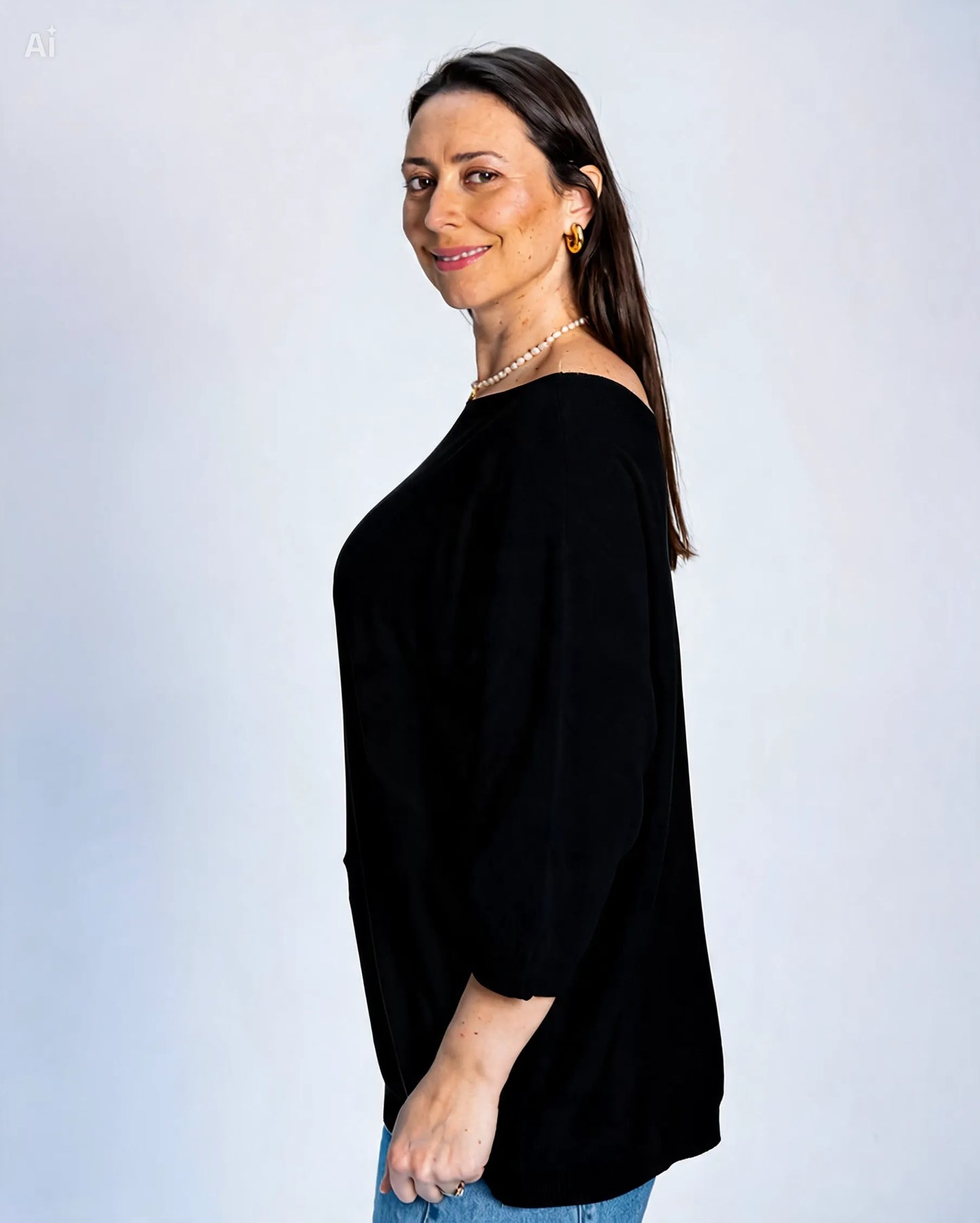 Sweater Liso Mery Negro